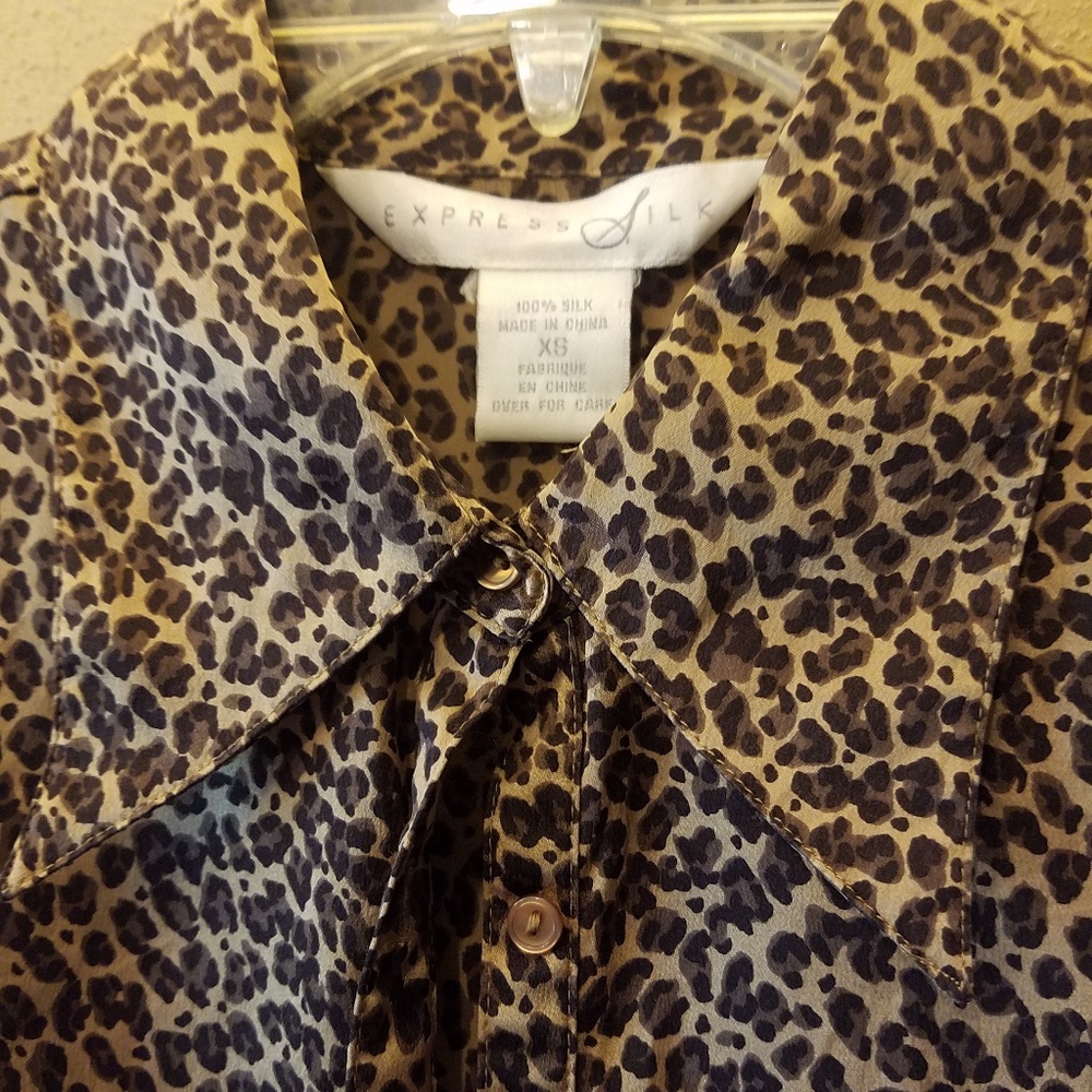 Leopard silk blouse - Picture 2 of 2